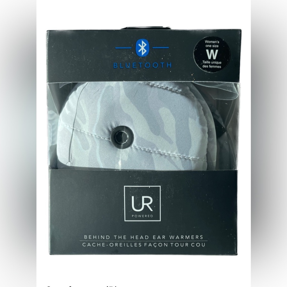 UR Powered Women’s Bluetooth Earband/Earmuff, Light Gray Camo, New